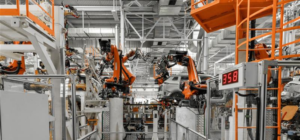 Moteur pas à pas dans une usine